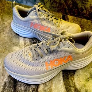 Hoka Bondi 8 running shoes!  Worn only a couple of times.